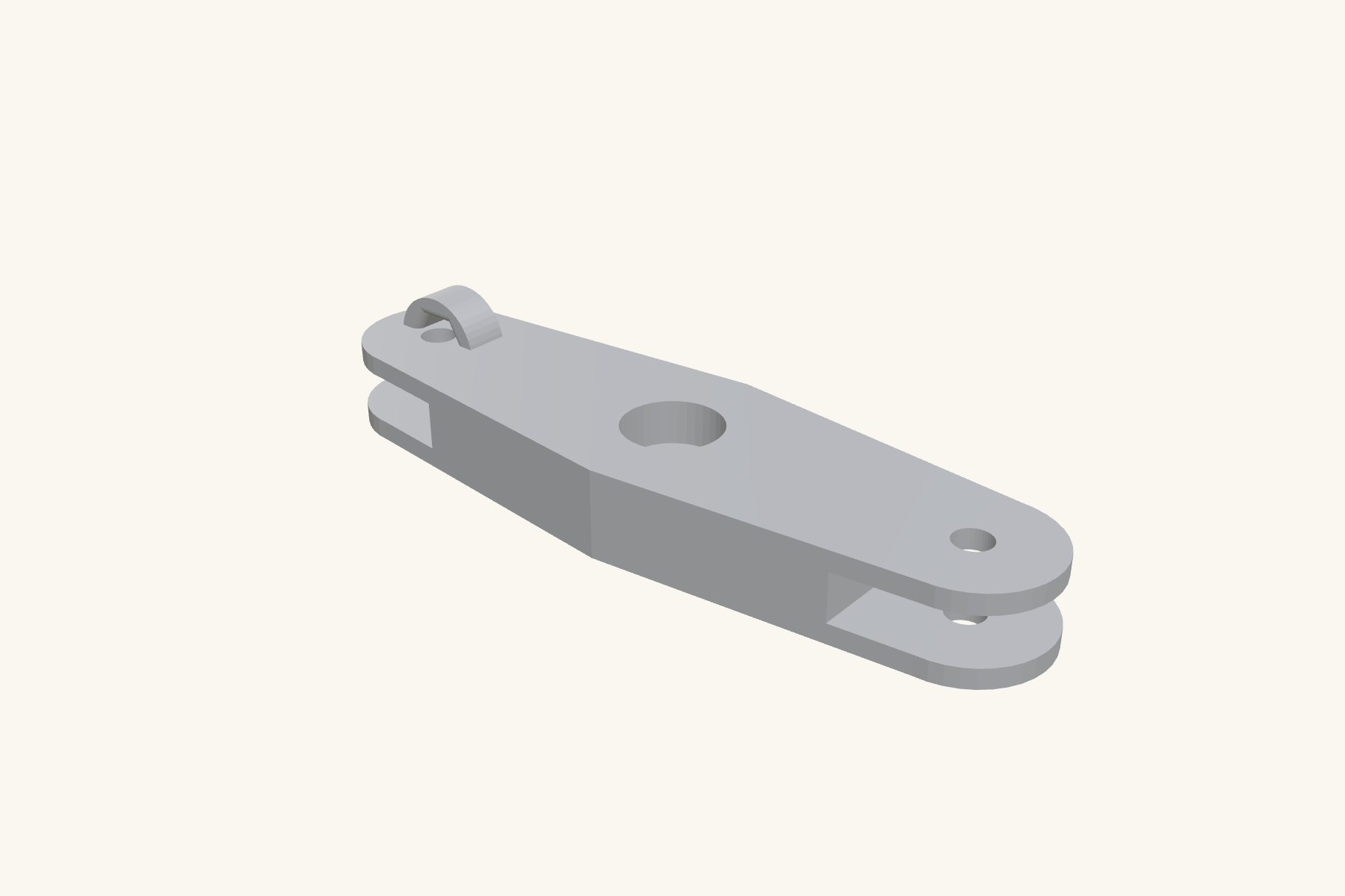 CAD render of the sensor lever and center magnet holder parts